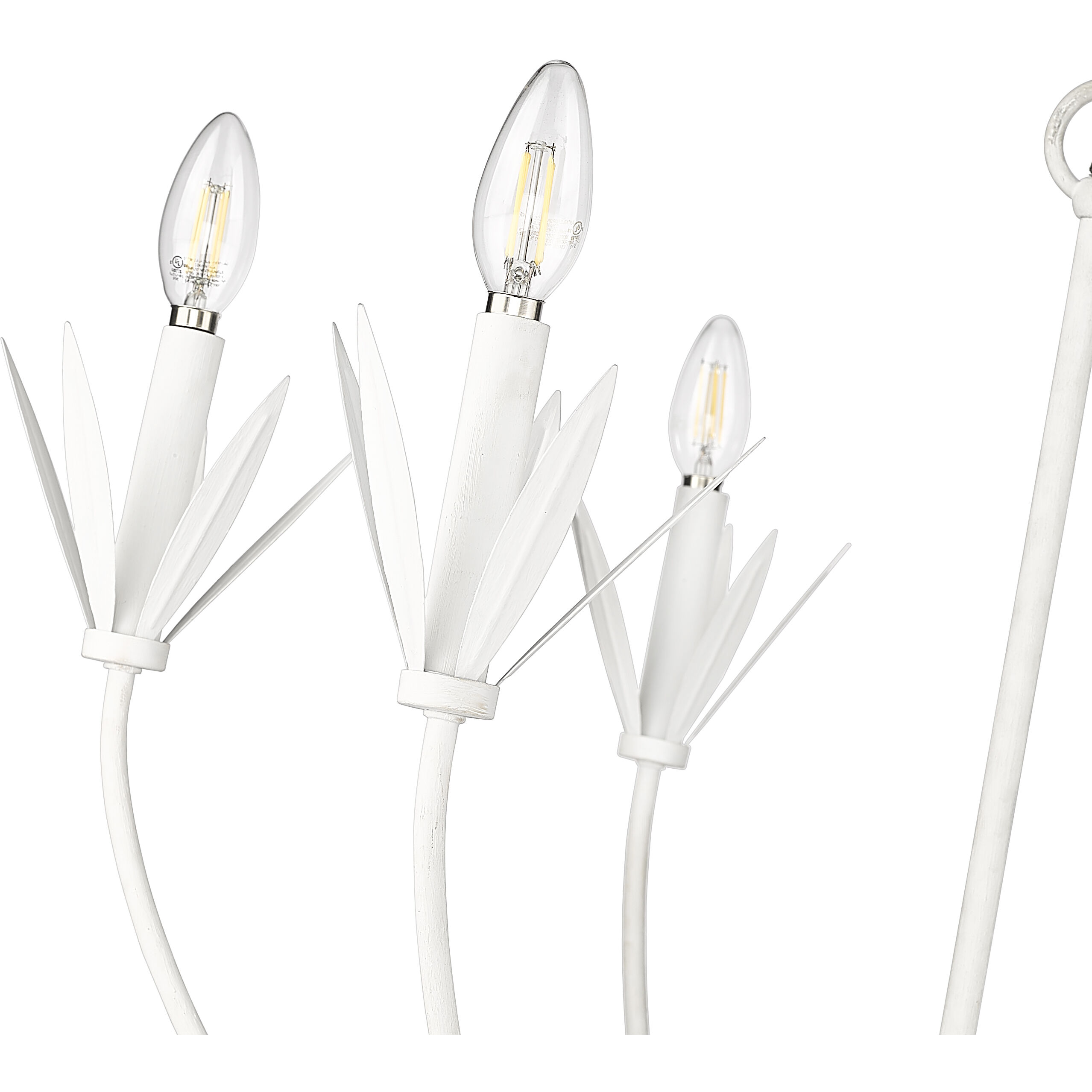 Primrose 6 Light 30.5 inch Textured White Chandelier Ceiling Light